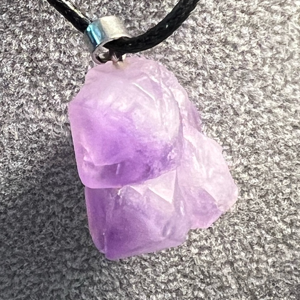 Purple Amethyst Pendant Necklace